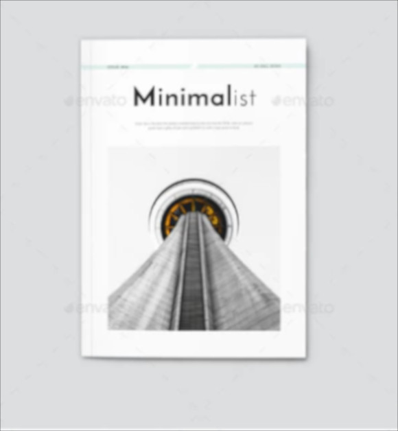 minimalist magazine layout design