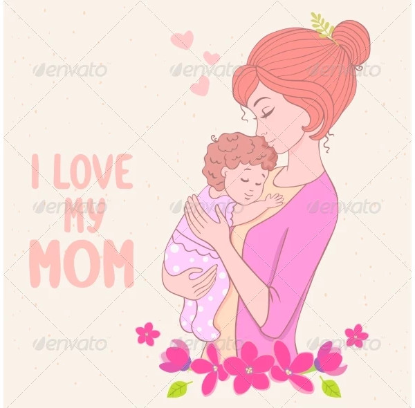 mom love illustration