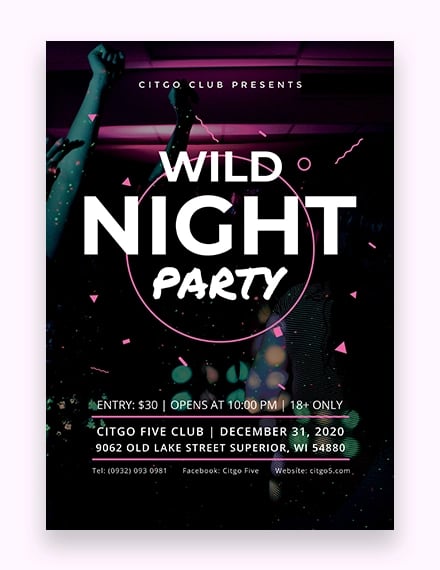 nightclub party flyer template