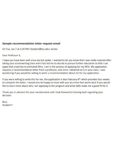 official recommendation career services letter