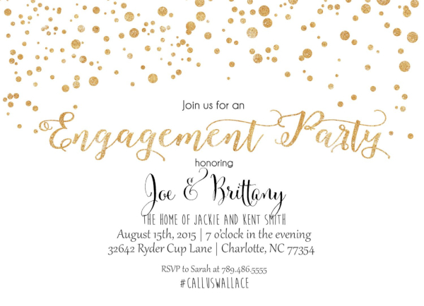 13 Surprise Engagement Party Invitation Designs And Templates Psd Ai