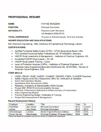 petroleum fresher engineer resume template