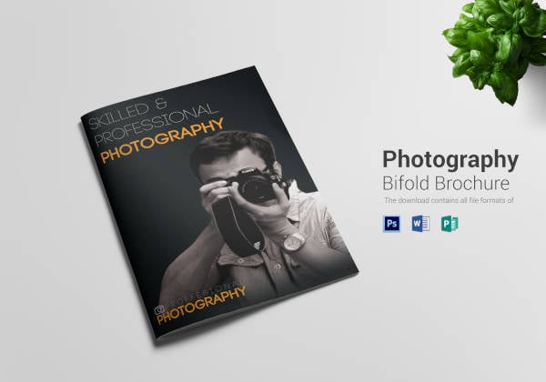 photography a4 bi fold brochure template
