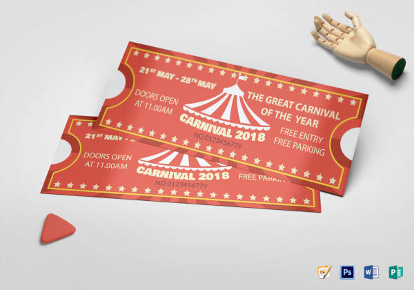 10 Best Free Carnival Printable Ticket Templates PDF for Free at