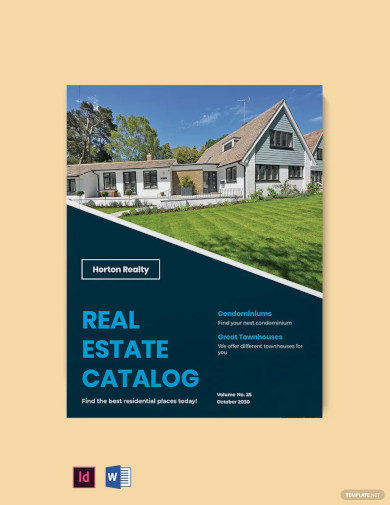 real estate marketing catalog template