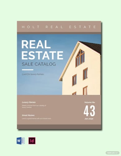 real estate sale catalog template