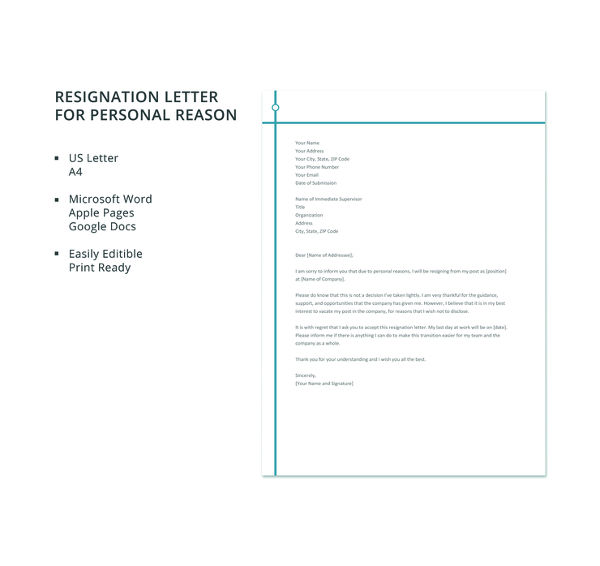 resignation-letter-template-for-personal-reason