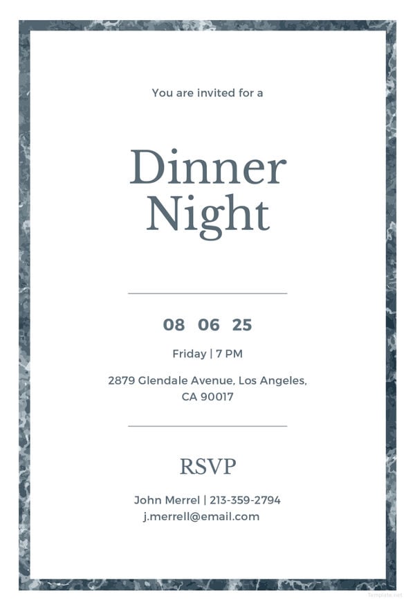 50+ Printable Dinner Invitation Templates - PSD