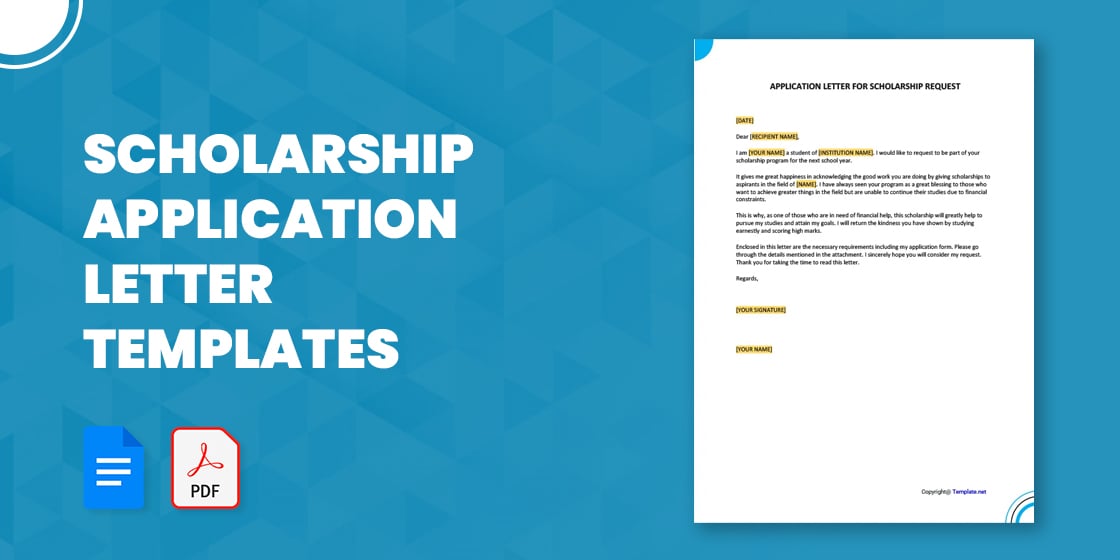 scholarship application letter templates – pdf doc