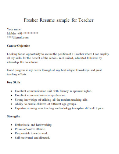 school-fresher-teacher-resume-with-career-objective