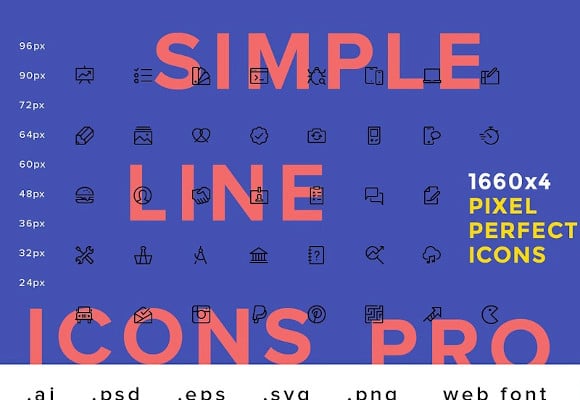 simple line icons pro