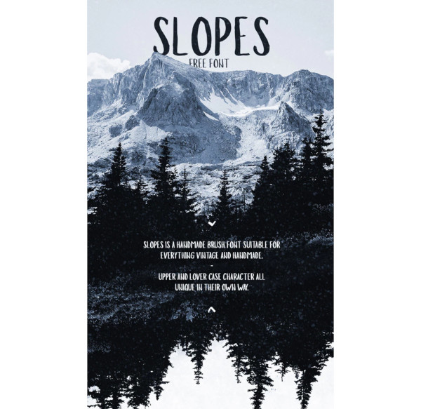 slopes brush font