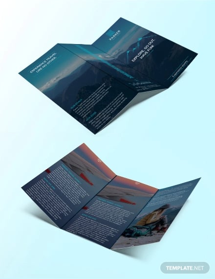 travel agency tri fold brochure template