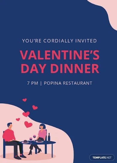 valentines day dinner invitation template