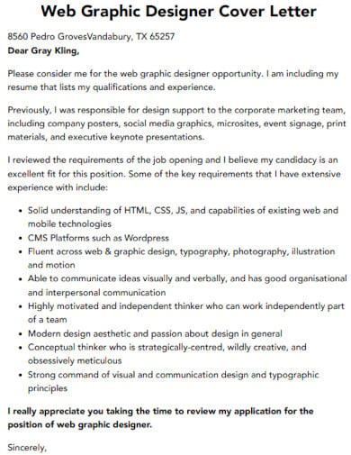 web graphic designer experience letter