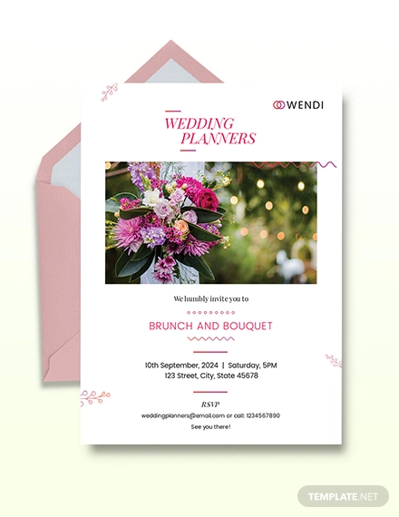 wedding planners invitation template