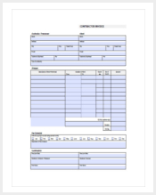 work-contract-invoice-template