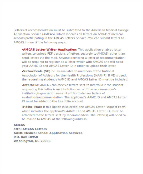 Reference Letter For Medical School Application