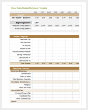 home-yearly-budget-worksheet-template