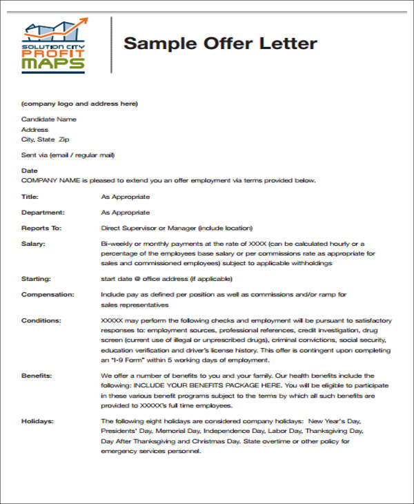 offer letter pdf file download
