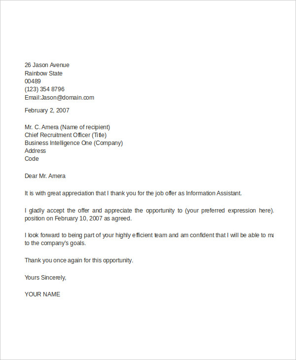 53+ Appointment Letter Template Examples