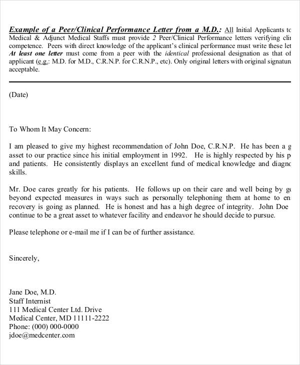 Nih Letter Of Reference Example