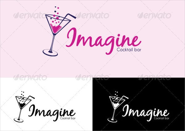 cocktail bar logo template