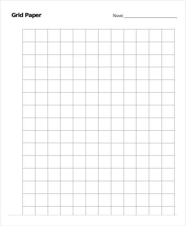 Printable Grid Paper Template 12+ Free PDF Documents Download