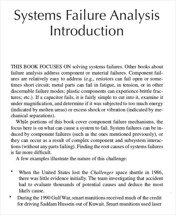 9+ Editable Failure Analysis Templates PDF, Word, Google Docs, Apple
