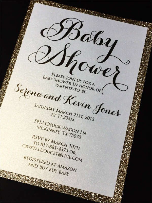 die cut gender neutral baby shower invitation