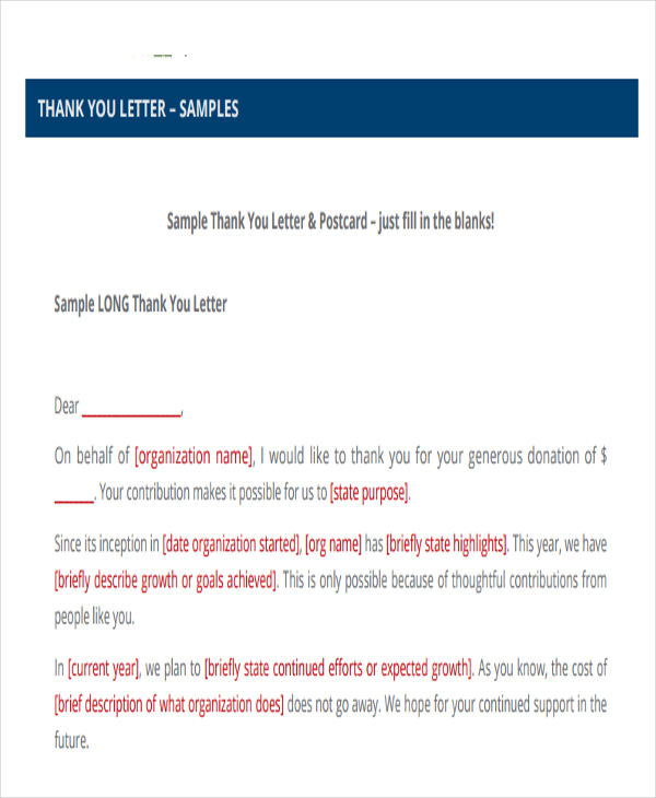 Thank-You Letter Format