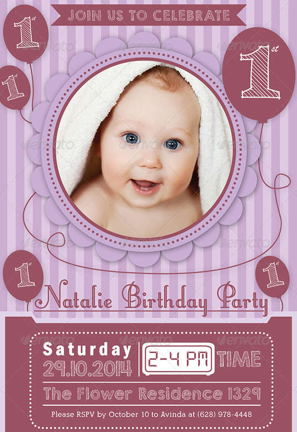 st birthday party invitation