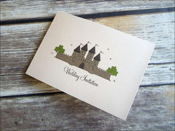 disney castle wedding invitations