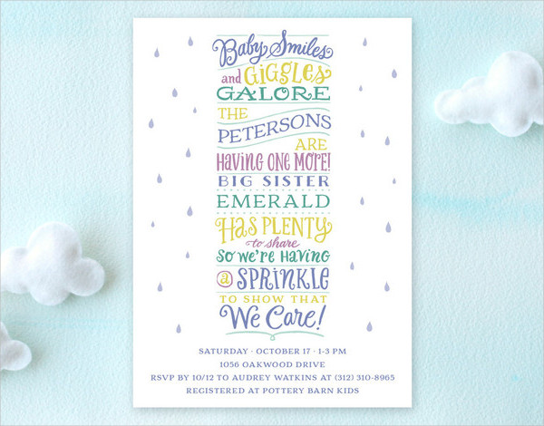 Sprinkle Stack Baby Shower Invitation