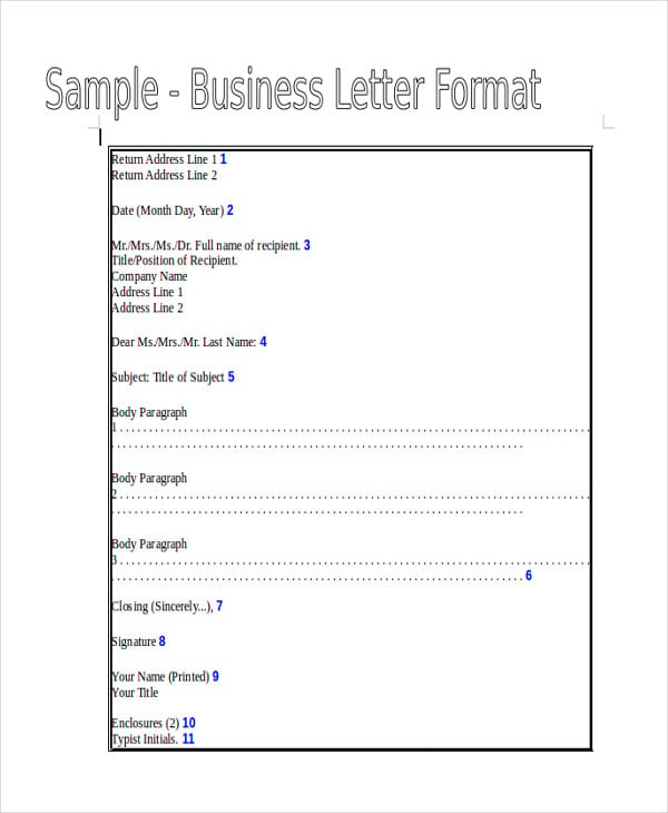 14 Formal Letters In Word Free Premium Templates