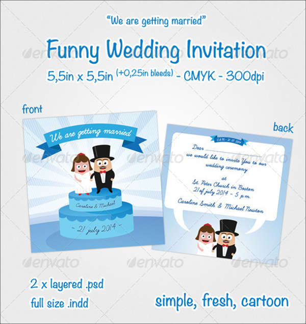 funny wedding celebration invitations