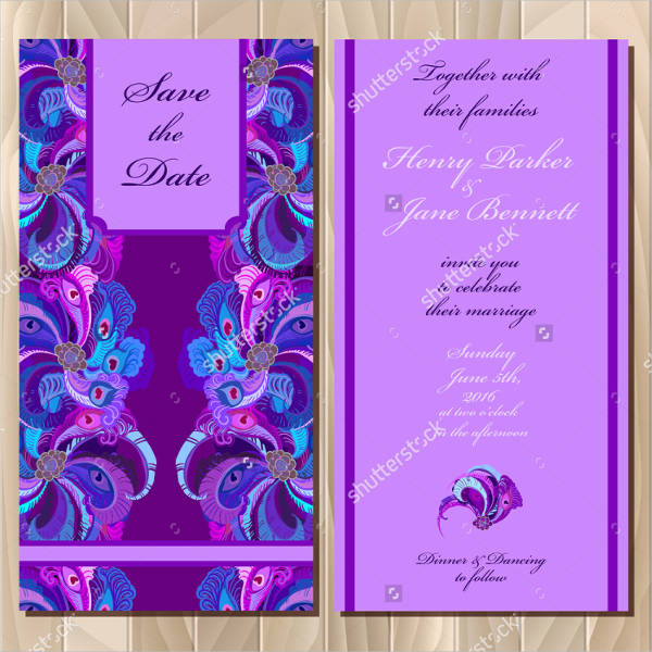 peacock feather wedding invitations
