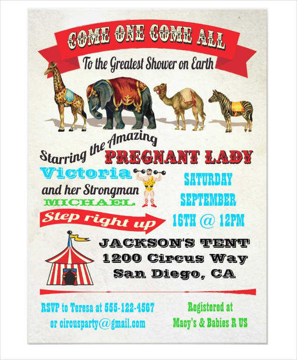 circus-vintage-baby-shower-invitation