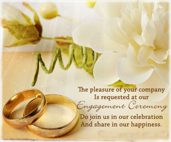 engagement ceremony invitation card