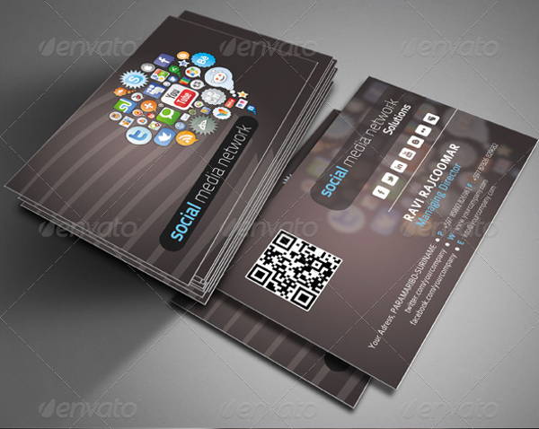 social media networking business card