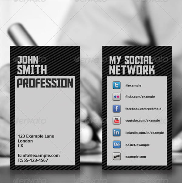 social network business card