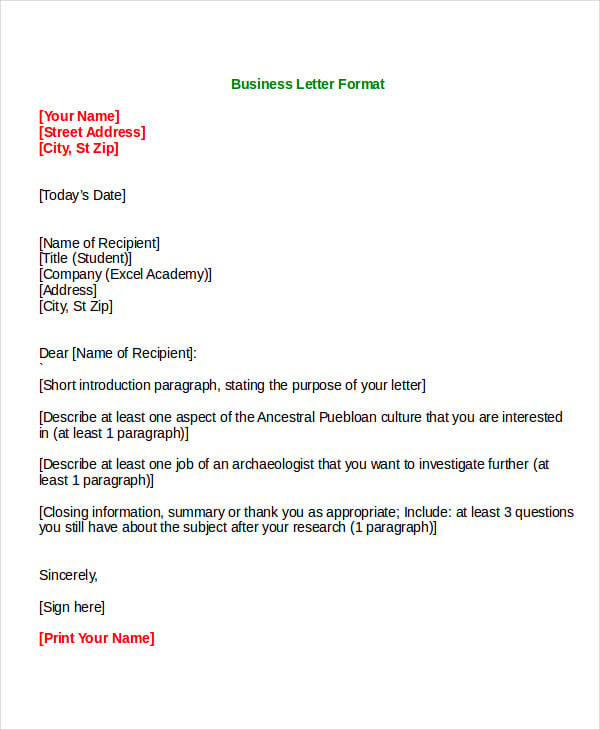 Formal Letter Templates 65 Free Word Pdf Document Download Free