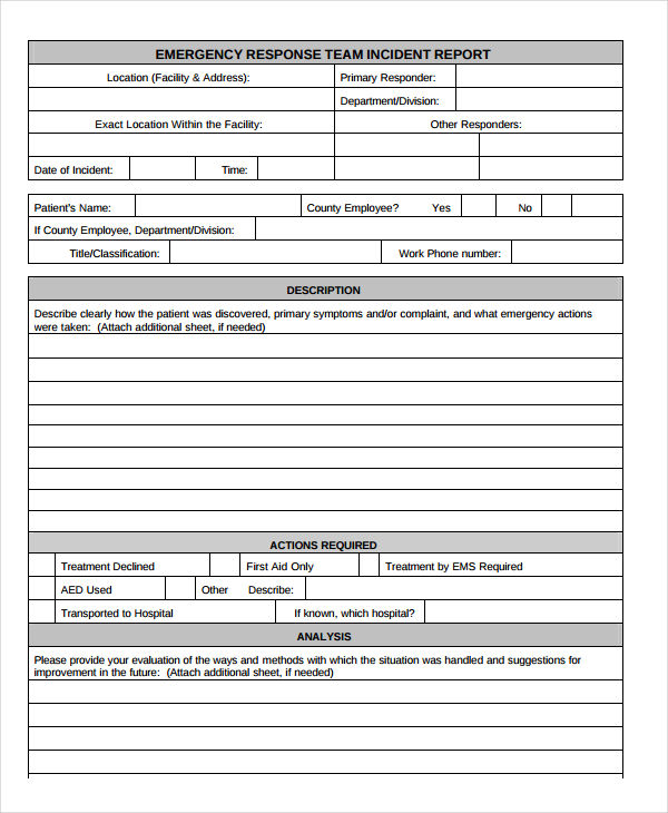 40+ Incident Report Samples in Google Docs | MS Word | PDF | Pages