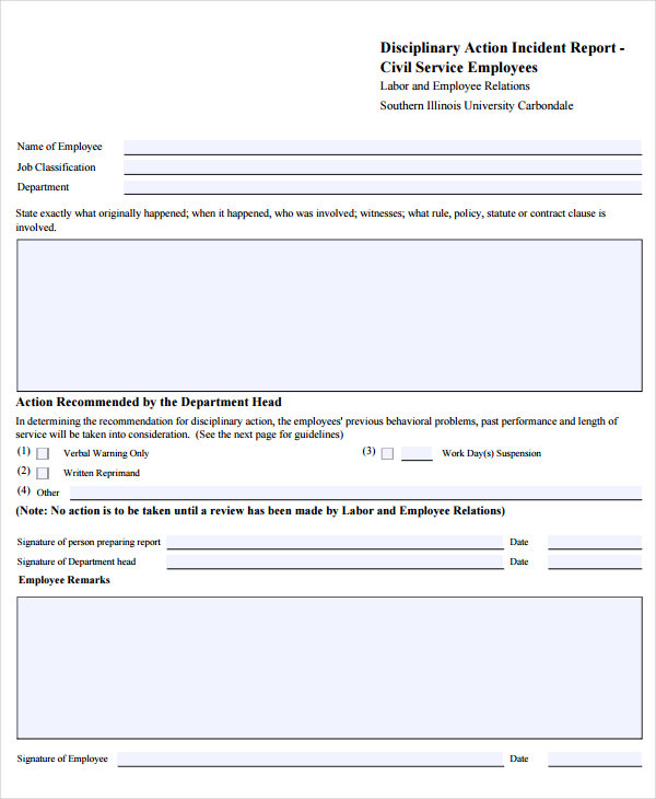 40+ Incident Report Samples in Google Docs | MS Word | PDF | Pages