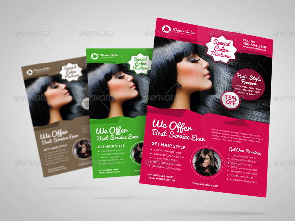 double sided hairstyle flyer template