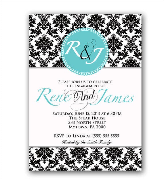 engagement dinner party invitation