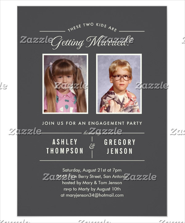 funny printable engagement party invitation