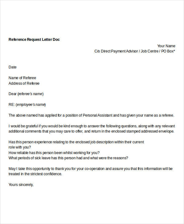 reference request letter doc