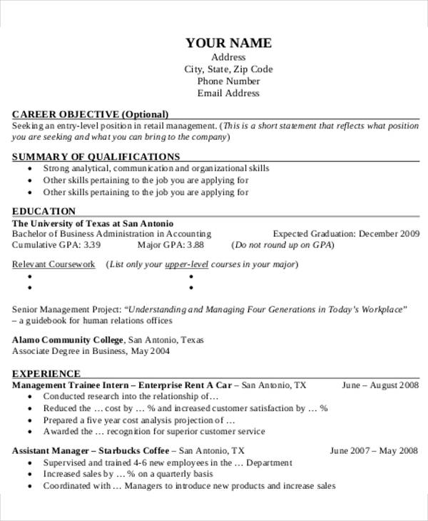 business professional resume template