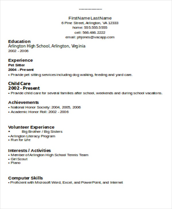 70 Resume Formats PDF DOC